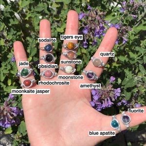 handmade crystal rings !!